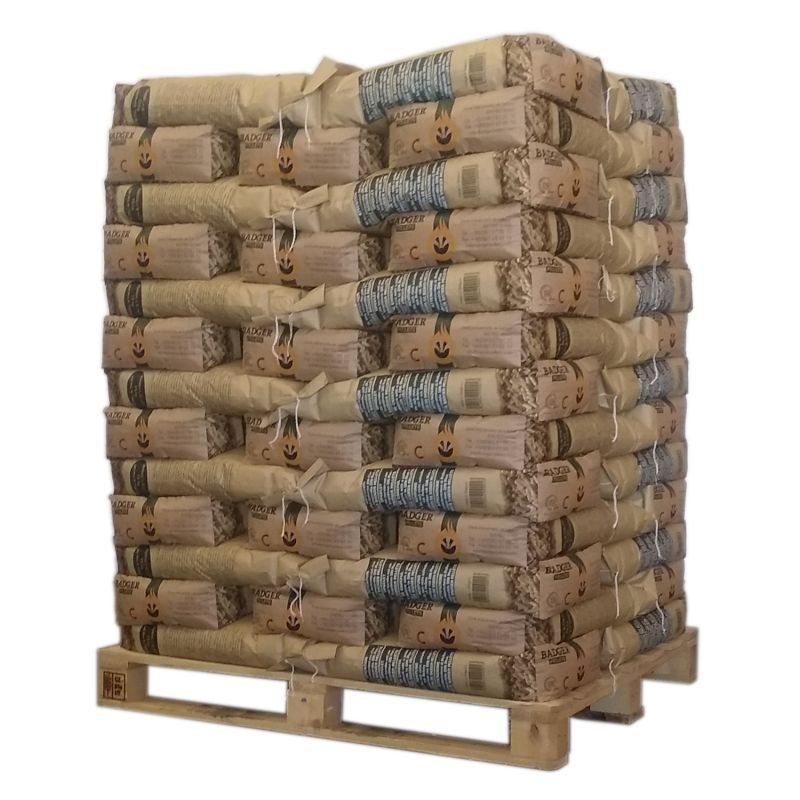 Pellet Badger – Palette Mit 65 Säcken Zu 15 Kg Pellet Badger – Palette Mit 65 Säcken Zu 15 Kg