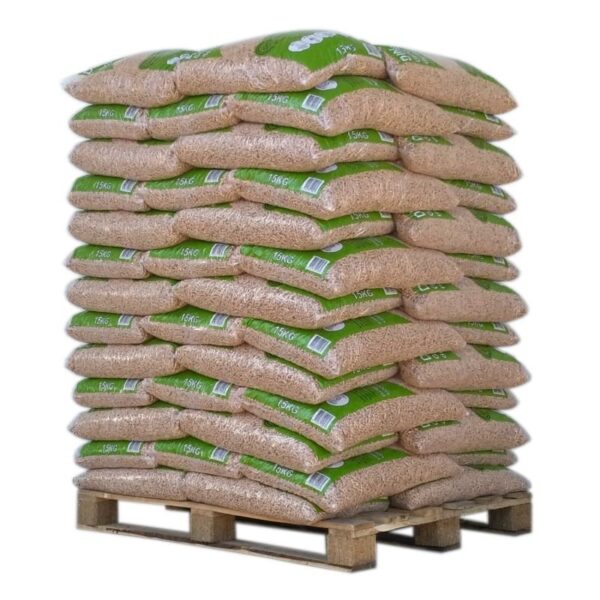 Pellet Din Pellets – Palette Mit 65 Säcken Zu 15 Kg